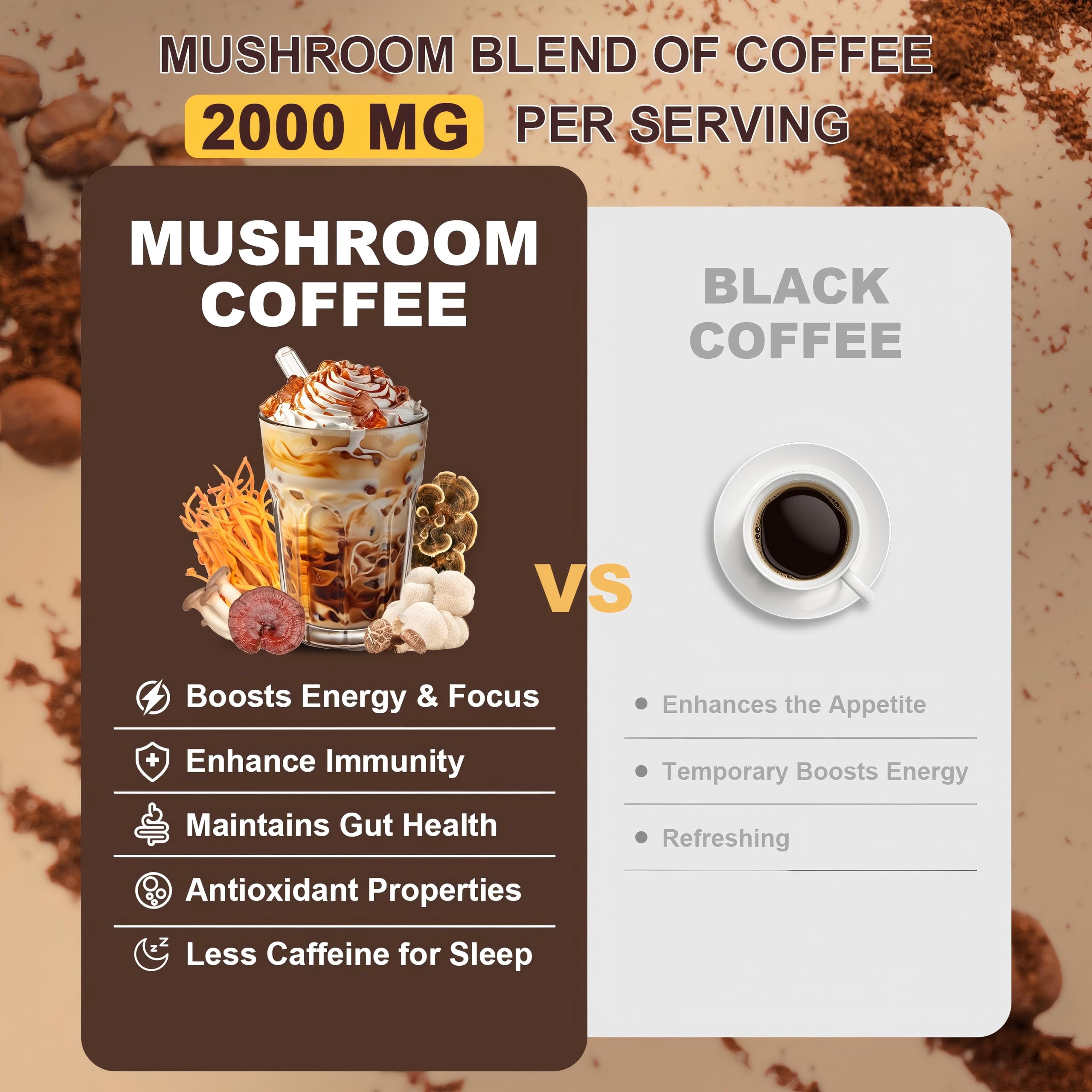 ZREVSB Mushroom Coffee with coconut milk