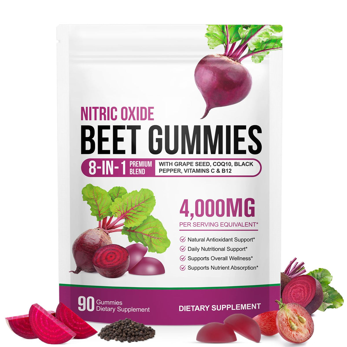 ZROGJBMK Beetroot Gummies front view packaging