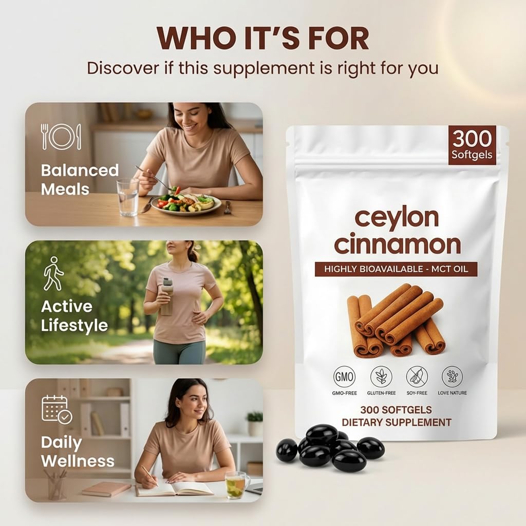 ZRRTXV Ceylon Cinnamon Supplement 100g on a wooden table