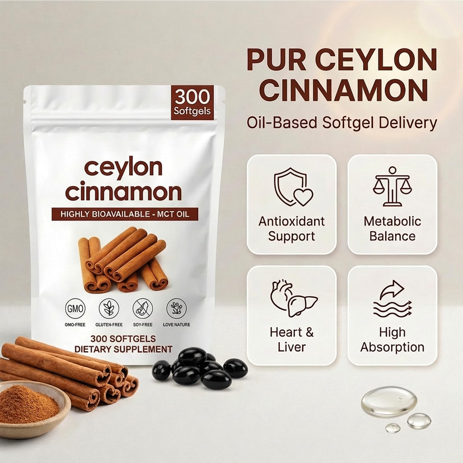 ZRRTXV Ceylon Cinnamon Supplement packaging side view