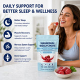 ZRRTXV Magnesium Bisglycinate Gummies raspberry flavour close-up