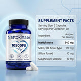 ZRRTXV Nattokinase Supplement 10800 Fu capsules on a wooden table