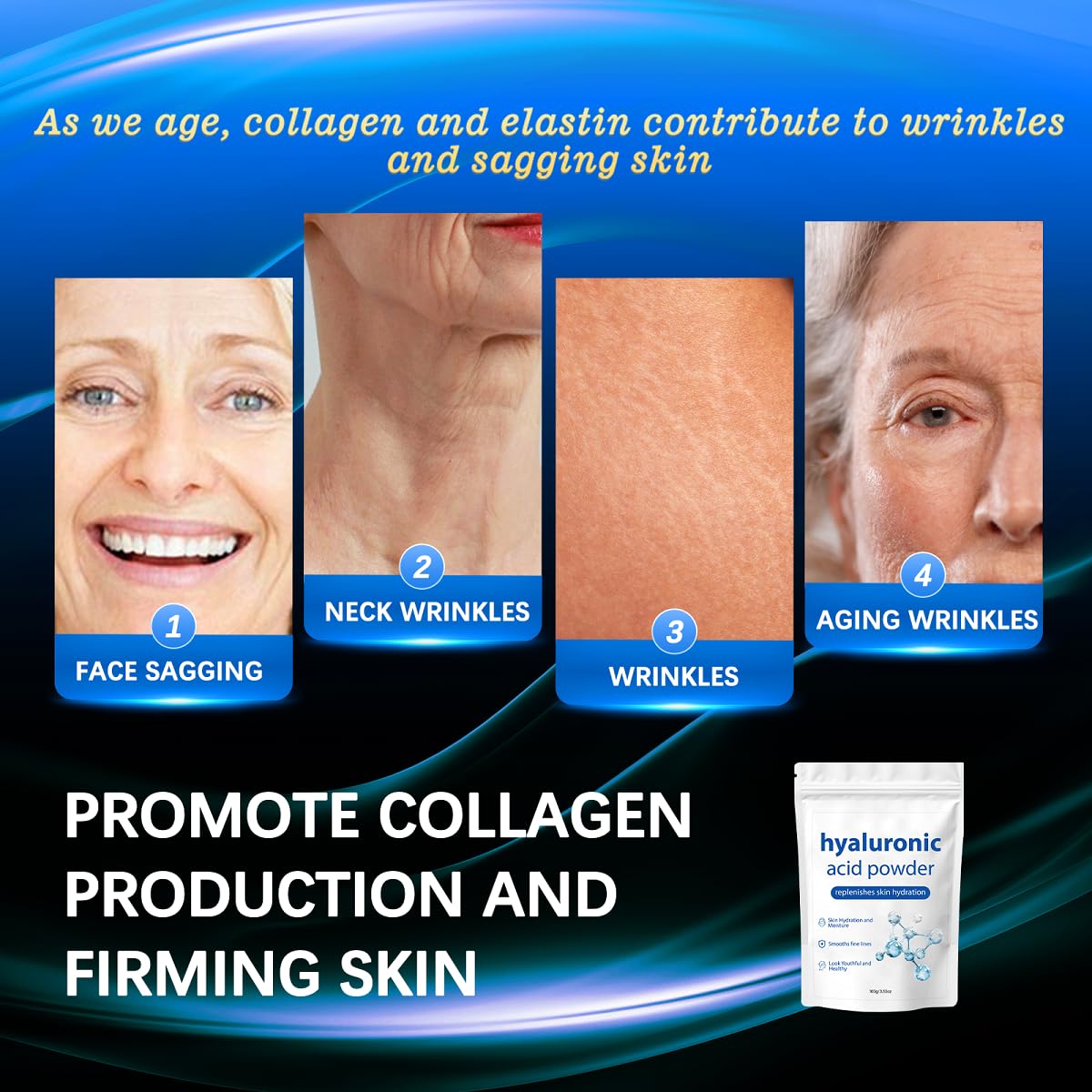 ZTSGU Hyaluronic Acid Powder in a bowl with water