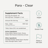 Zuma Nutrition Para-Clear herbal supplement displayed with herbal tea