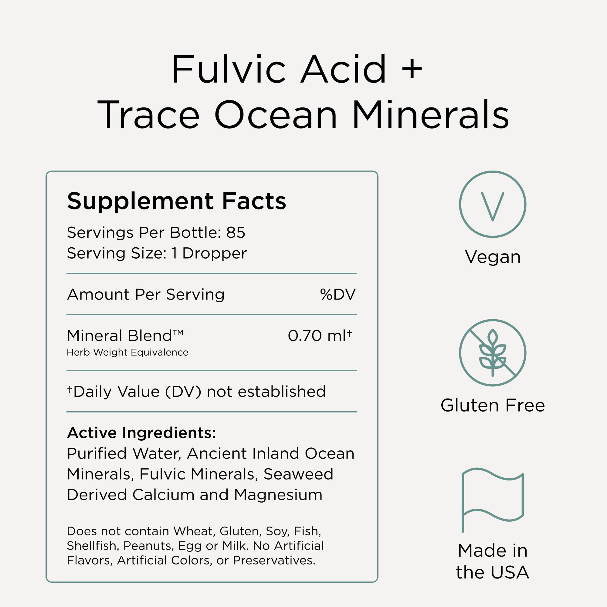 Zuma Nutrition Pure Fulvic Blend 181g bottle cap opened showing liquid inside