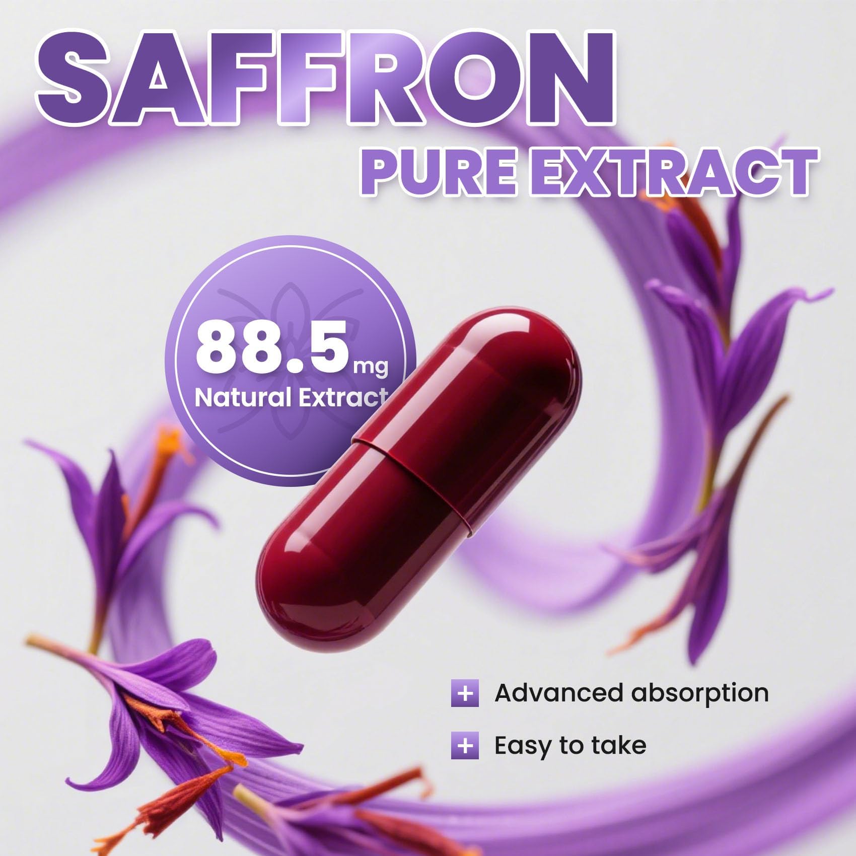 ZuriVitaNex Saffron Capsules bottle side view