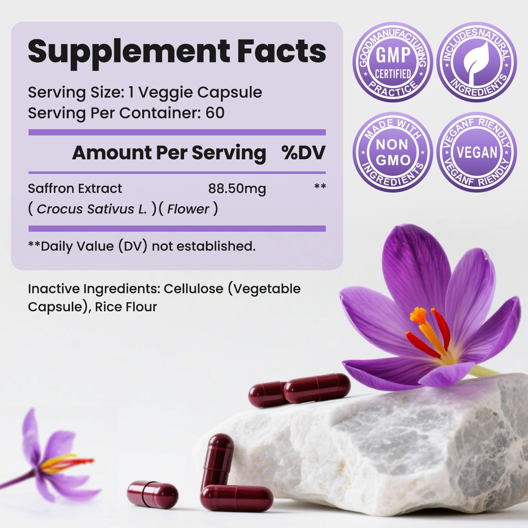 ZuriVitaNex Saffron Capsules close-up of capsules