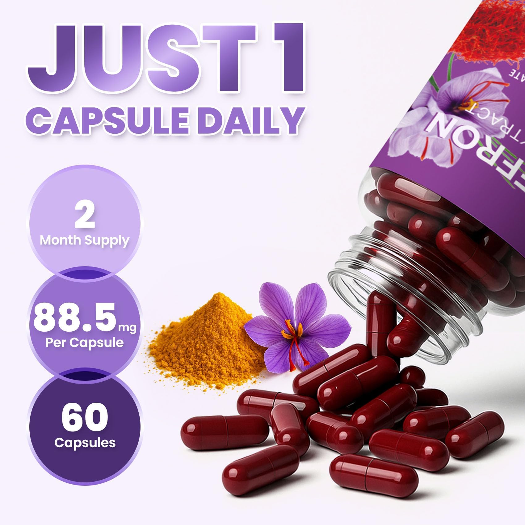 ZuriVitaNex Saffron Capsules with measuring spoon