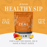Zurvita Zeal for Life Classic Mango Nutritional Drink Mix serving suggestion