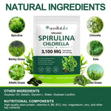 ZUZOKKAHA Chlorella Softgels opened bottle showing softgels