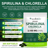 ZUZOKKAHA Chlorella Softgels side view showing softgel size