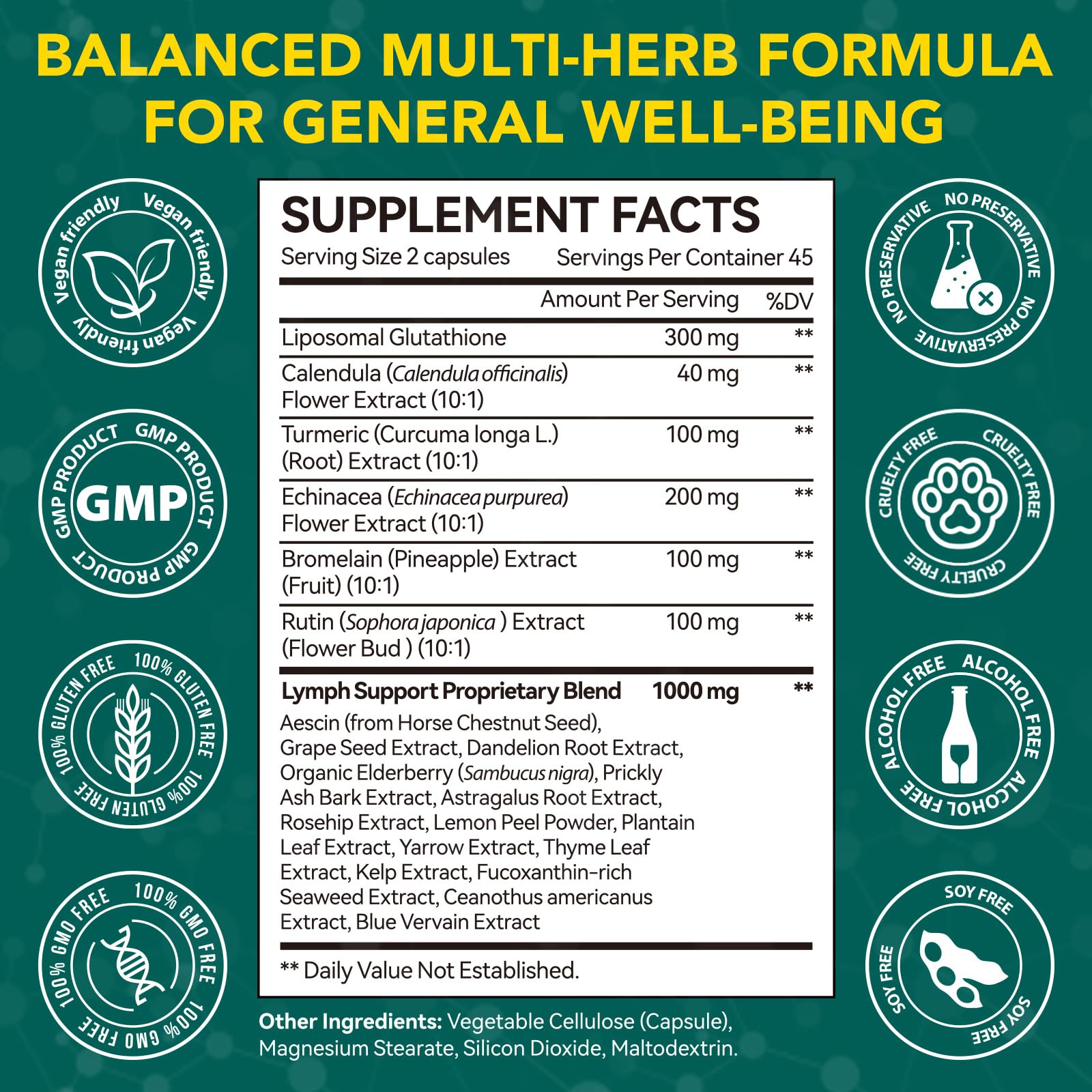 ZXXBEST Echinacea capsules with a glass of water