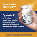 ZYCAL Ostinol Bone & Joint Supplement 150mg capsules on a table
