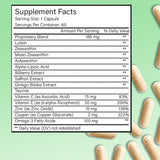 ZYGCDZ Eye Support Supplement showing the side label with ingredients