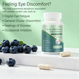 ZYGCDZ Eye Support Supplement with capsules in a hand outdoors