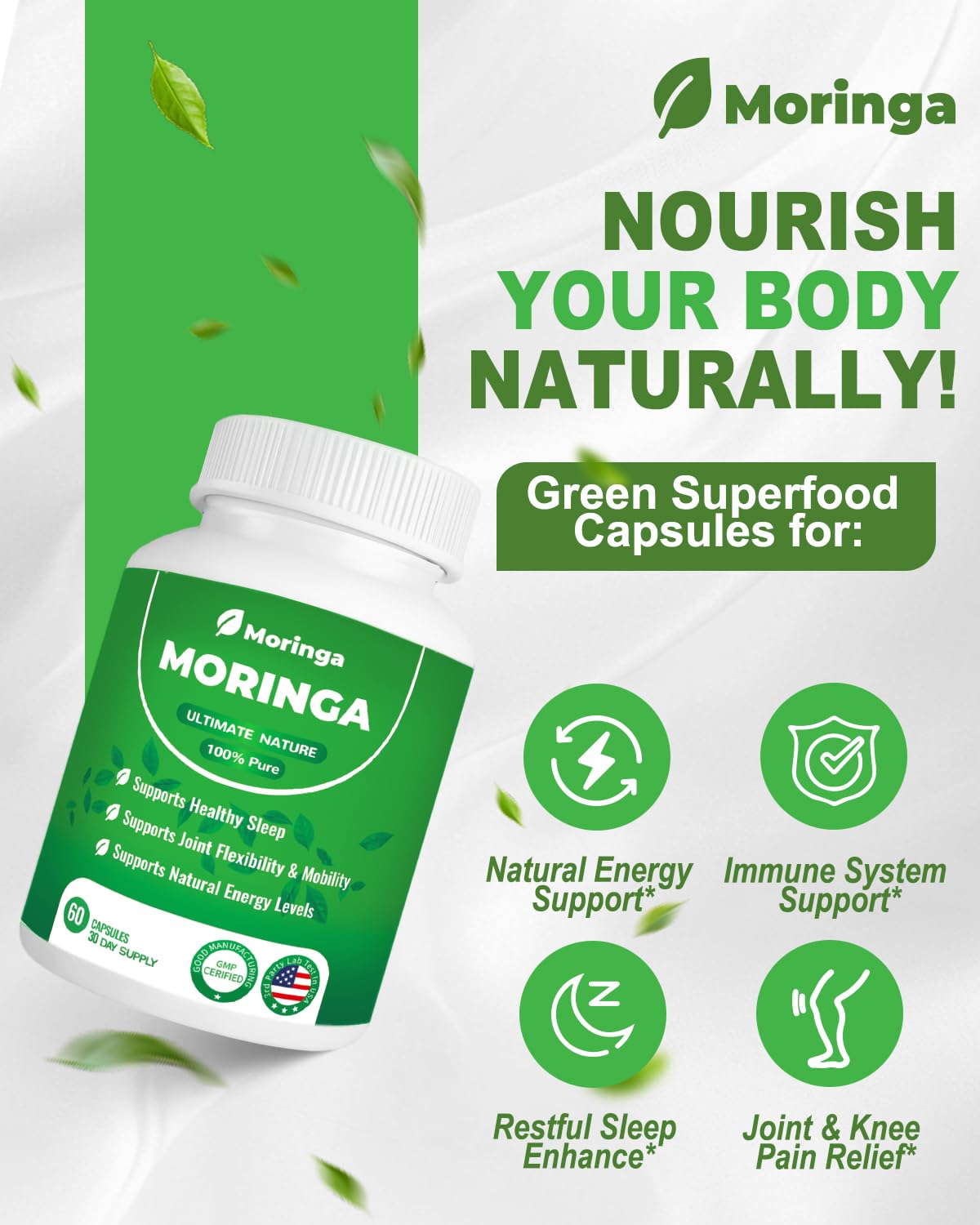 ZyliaVitaX Moringa Capsules 800mg capsules close-up