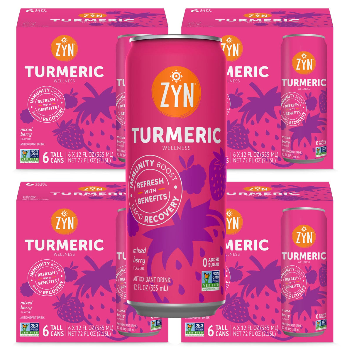 ZYN Turmeric Curcumin Supplement Drink front view