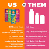 ZYN Turmeric Curcumin Supplement Drink in a glass