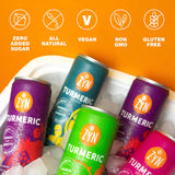 ZYN Turmeric Curcumin Supplement Drink in a glass