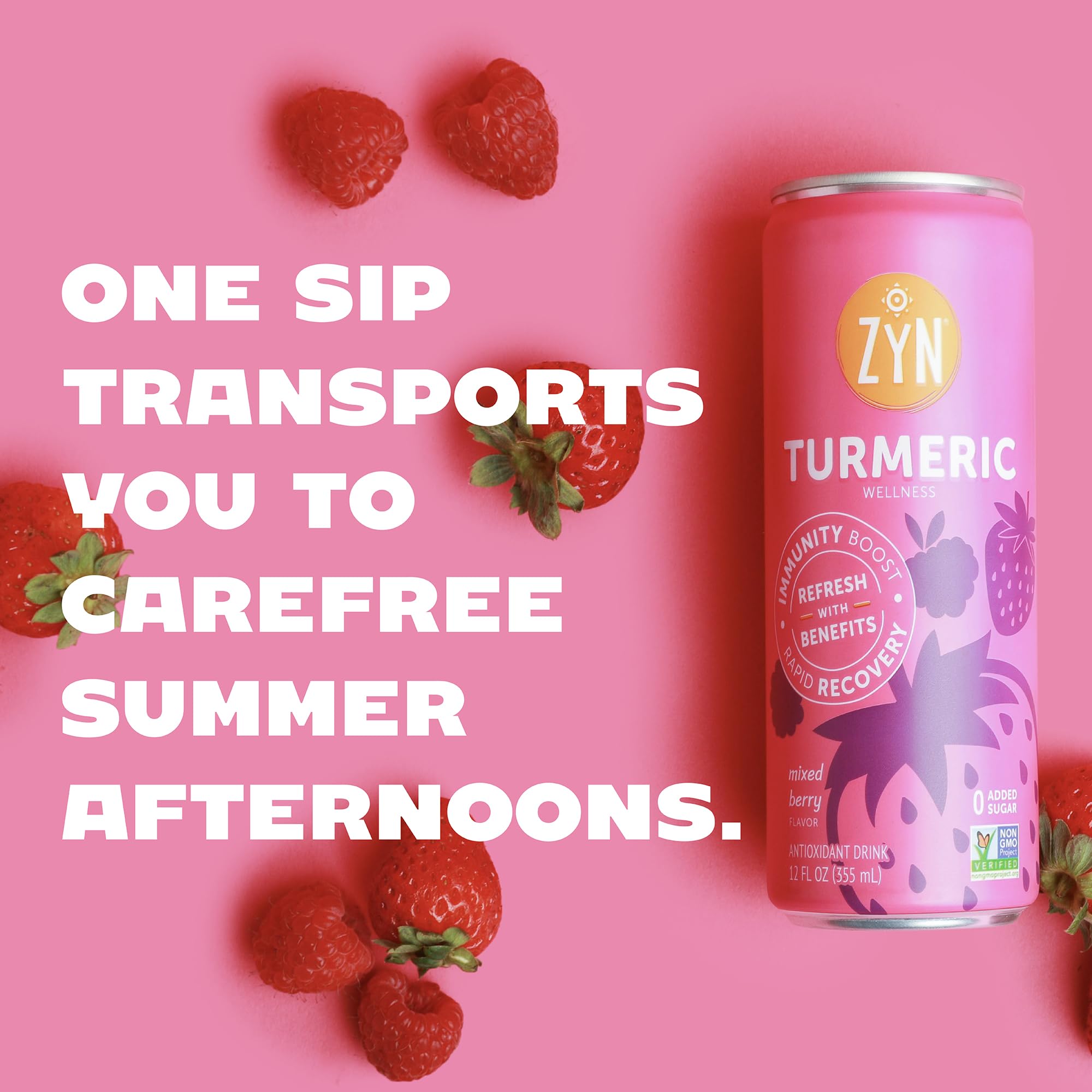 ZYN Turmeric Curcumin Supplement Drink lifestyle scene