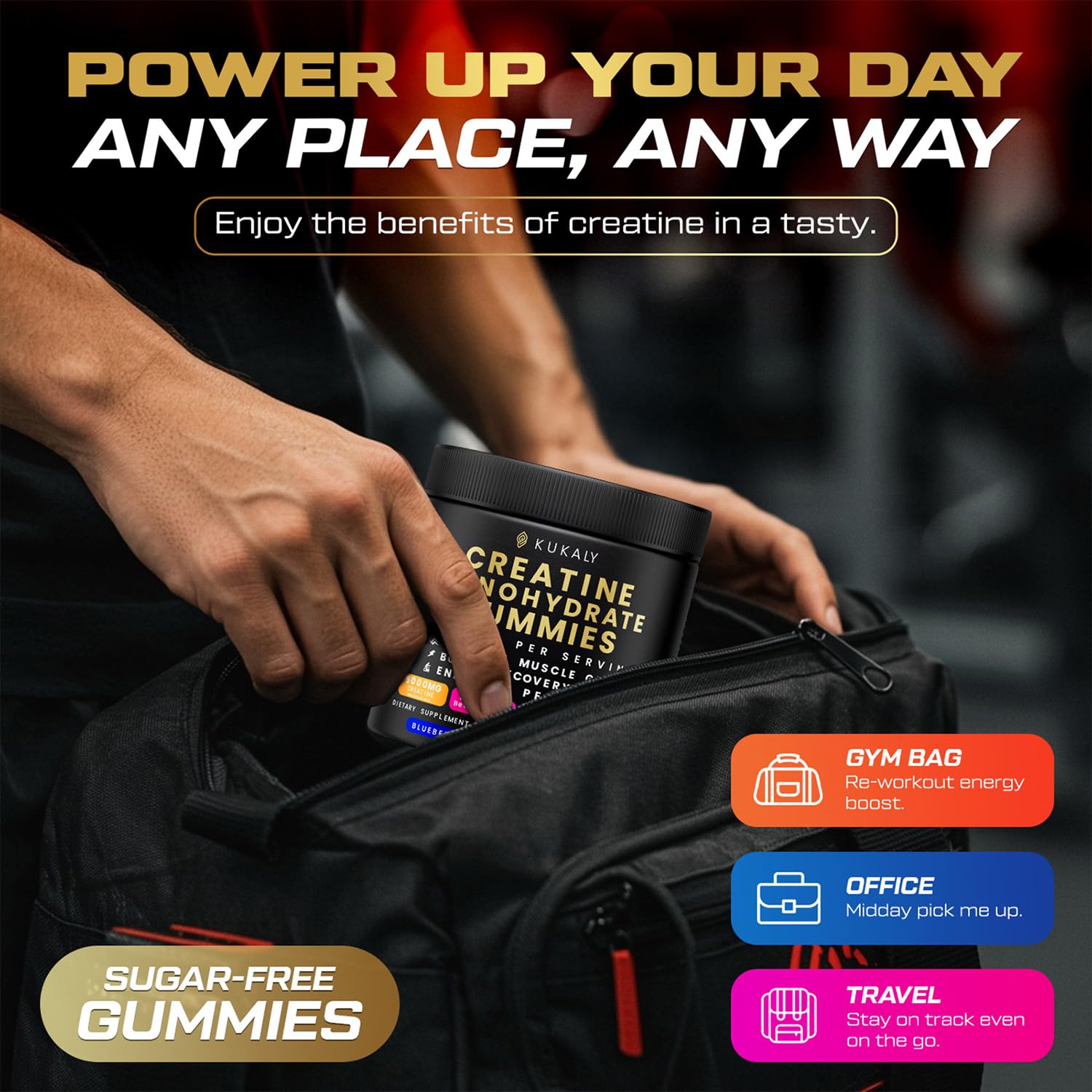 ZyterX Creatine Gummies Blueberry Raspberry Blackberry flavours