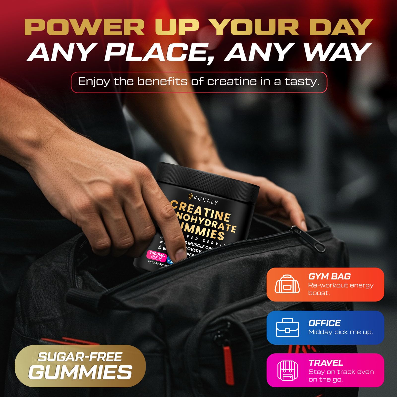 ZyterX Creatine Gummies nutritional information label