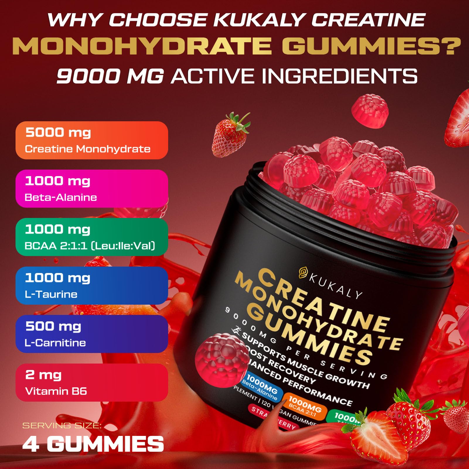 ZyterX Creatine Gummies showing the gummies in a bowl