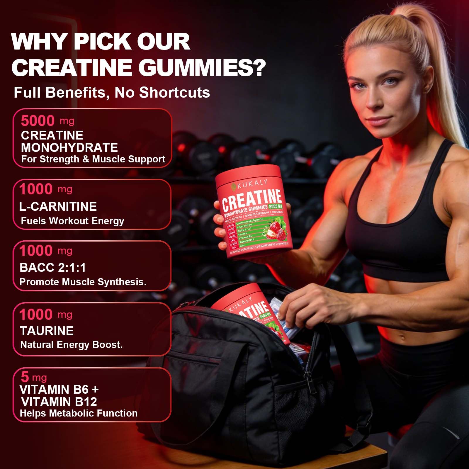 ZyterX Creatine Gummies side view of bottle