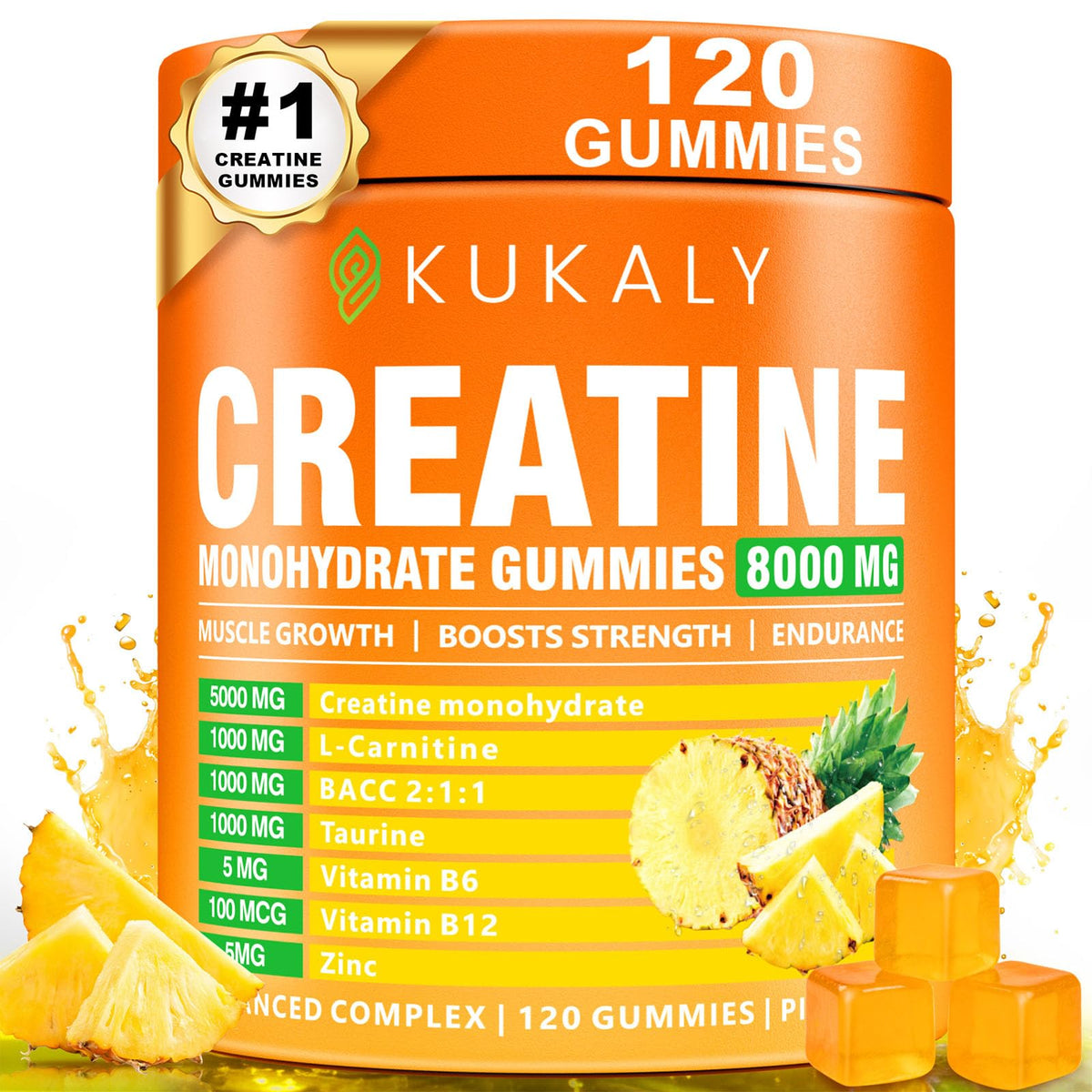 ZyterX Creatine Monohydrate Gummies bottle front view