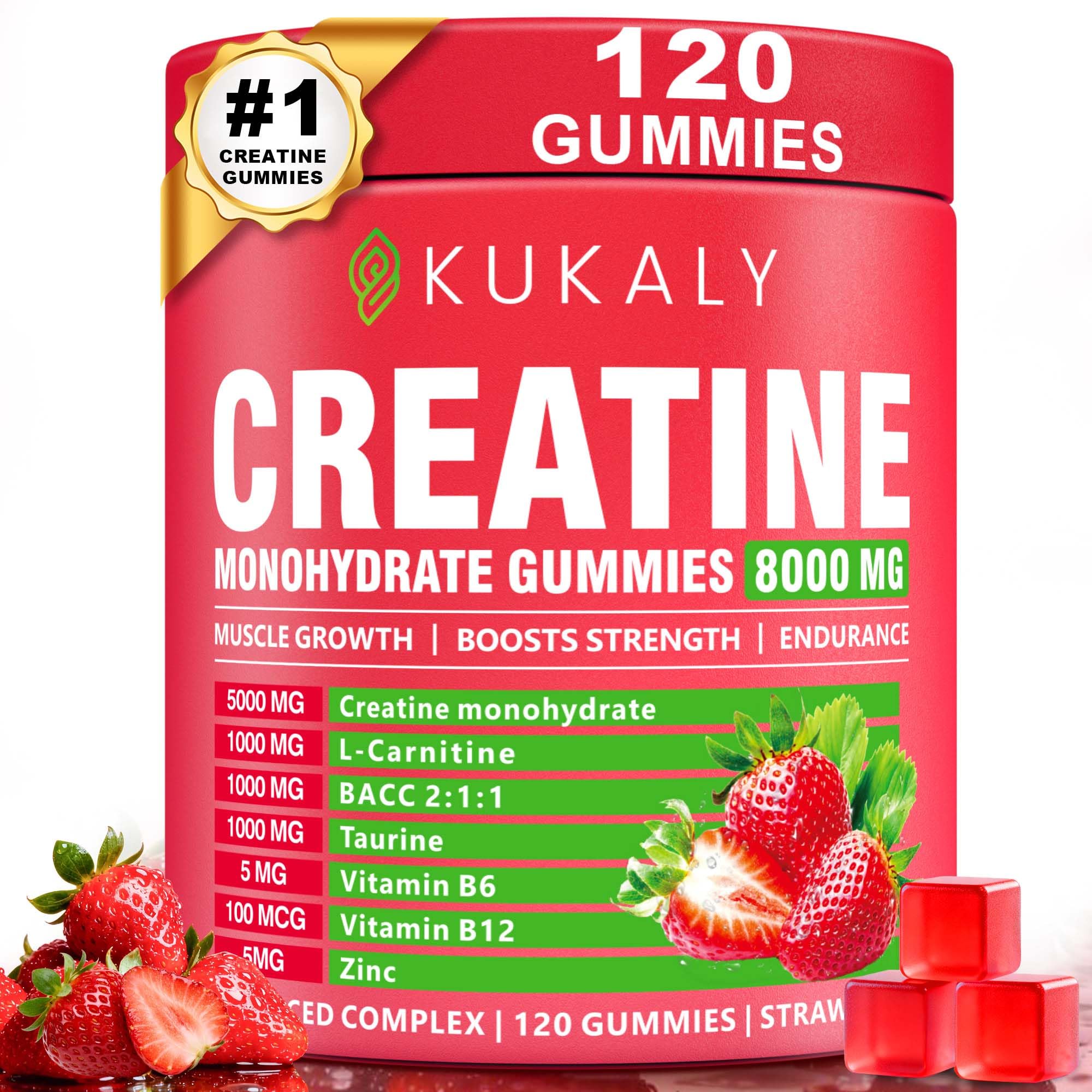 ZyterX Creatine Monohydrate Gummies front view with packaging