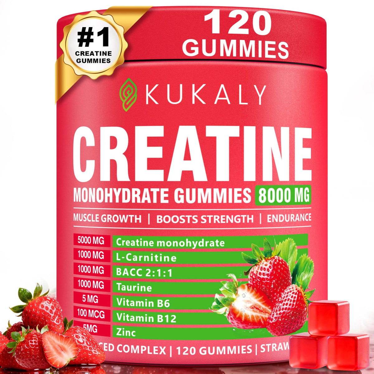 ZyterX Creatine Monohydrate Gummies front view with packaging