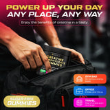 ZyterX Creatine Monohydrate Gummies raspberry flavour close-up