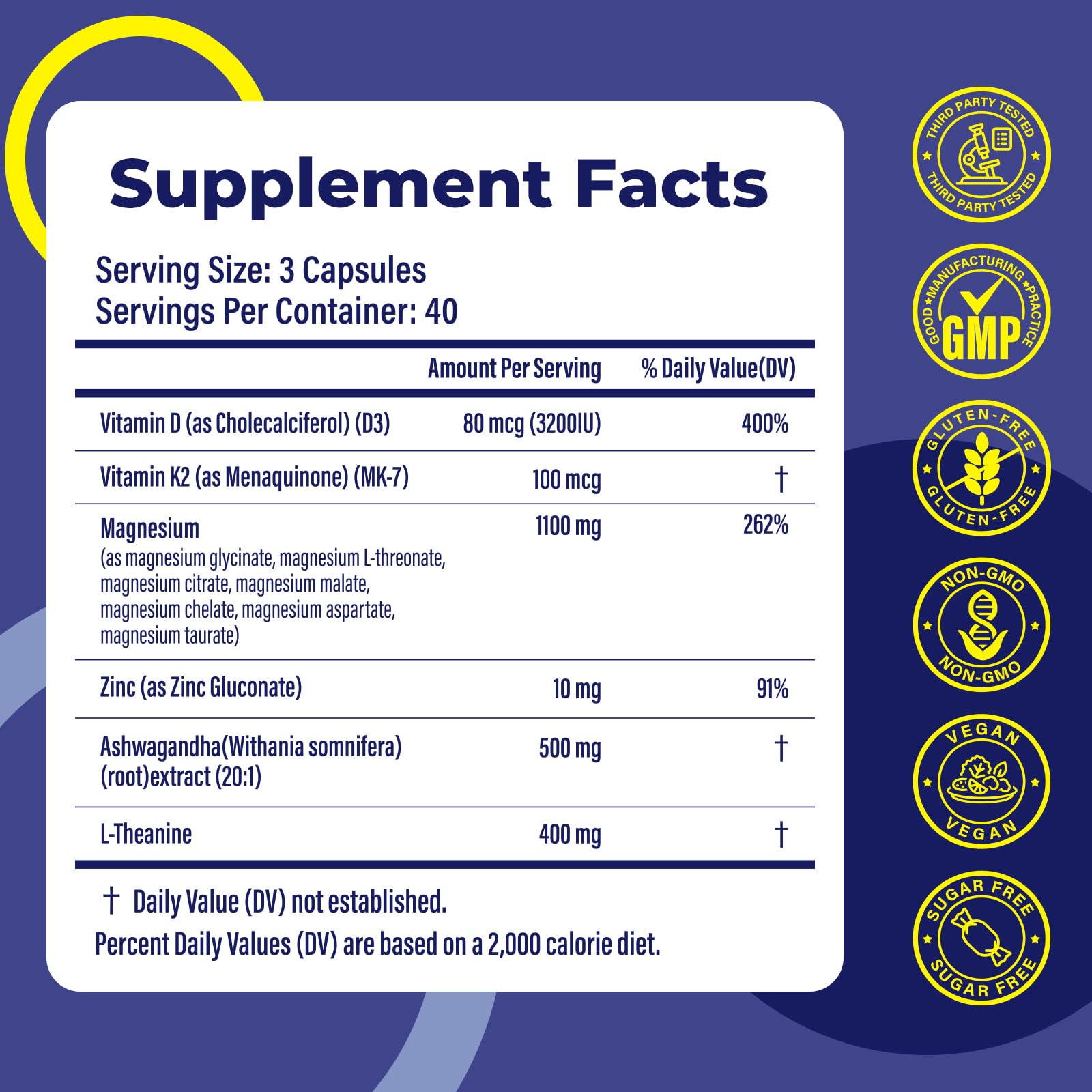 Zytheron Magnesium Glycinate Complex ingredients list