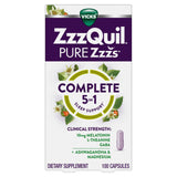 ZzzQuil Complete Sleep Capsules in a lifestyle setting