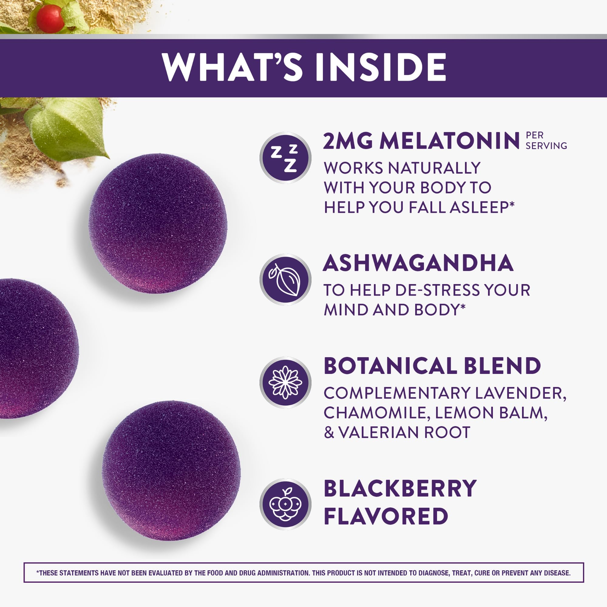 ZzzQuil gummies packaging with Blackberry Vanilla flavour