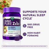 ZzzQuil gummies showing Blackberry Vanilla flavour