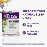 ZzzQuil Melatonin Sleep Aid 2mg tablets close-up of bi-layer