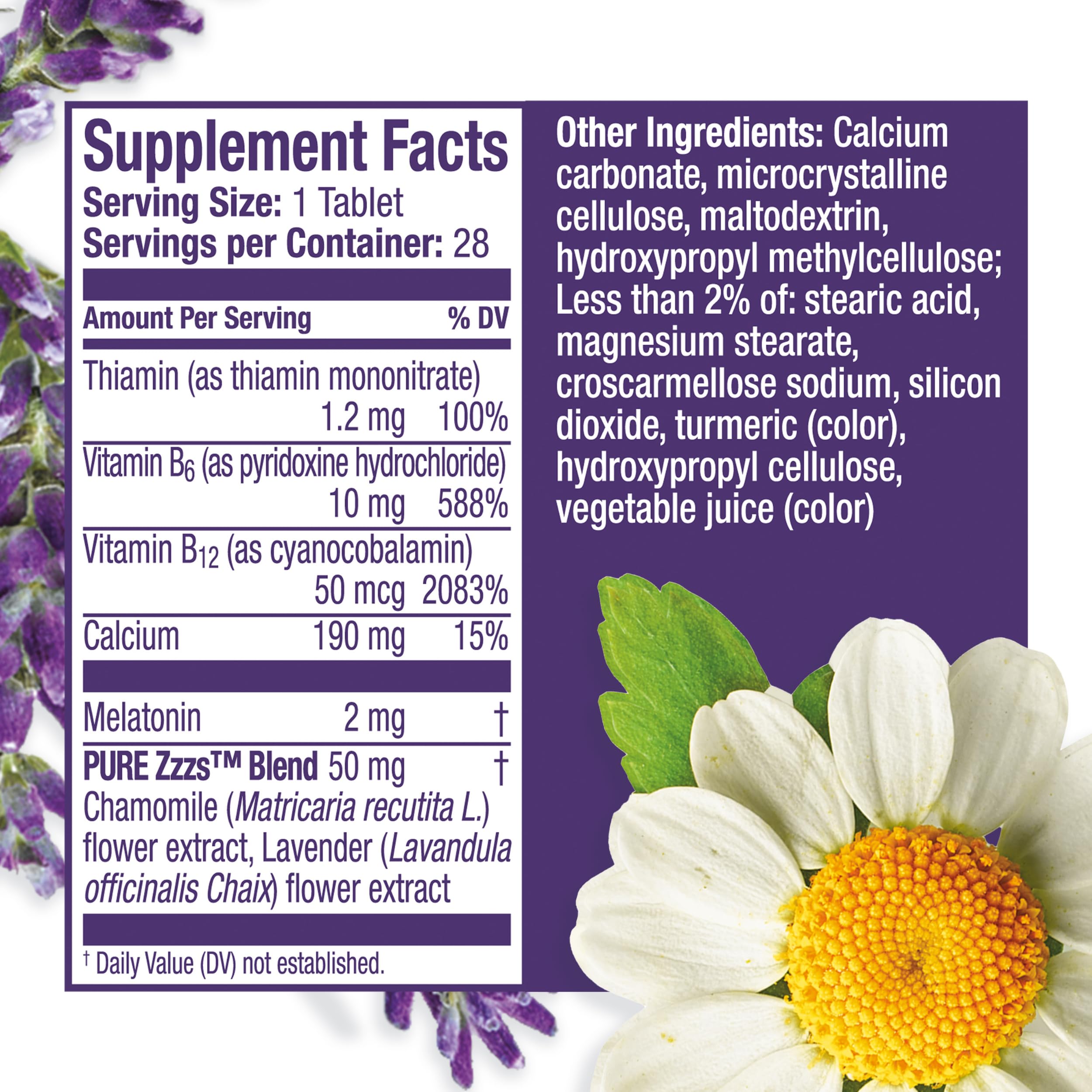 ZzzQuil Melatonin Sleep Aid 2mg tablets with valerian root