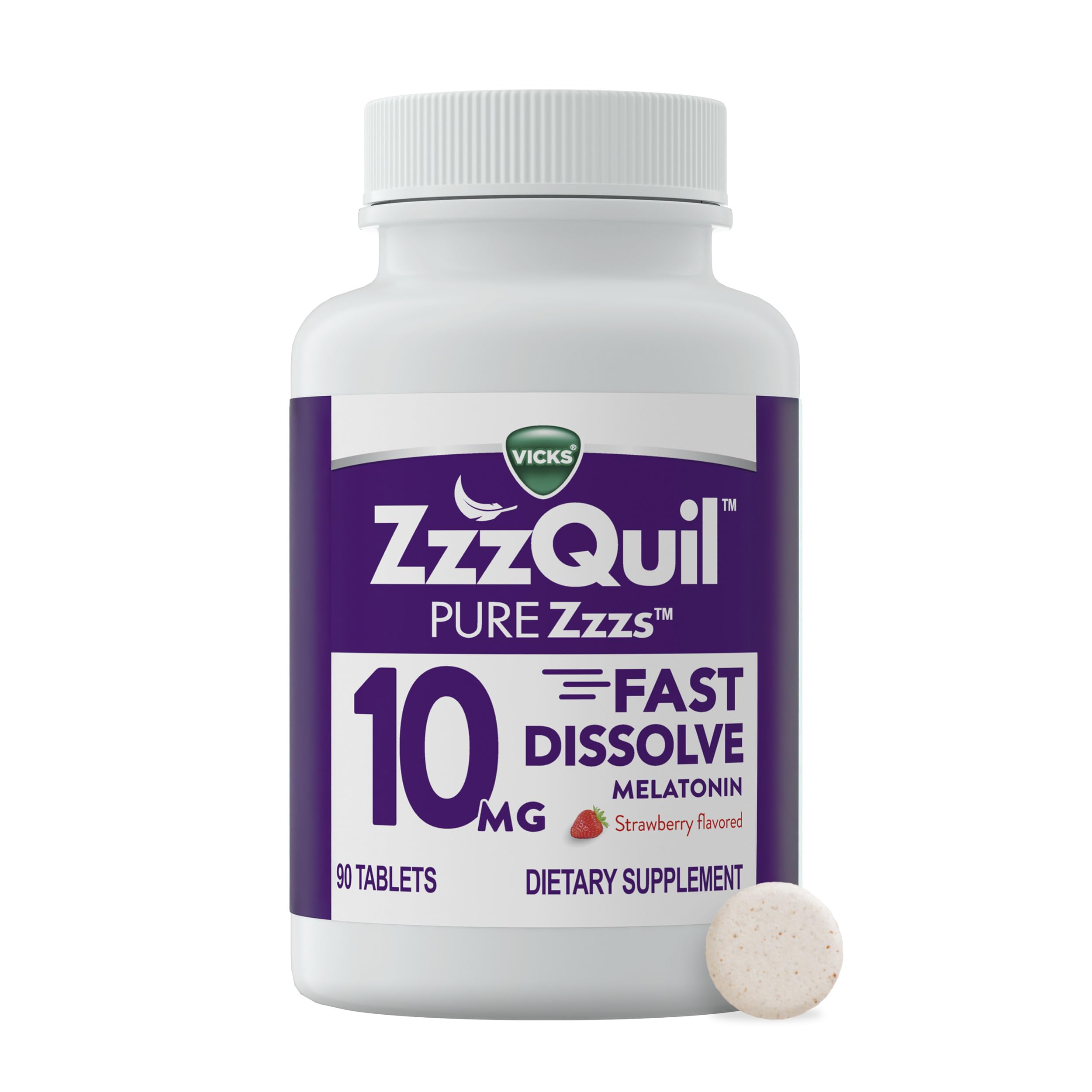 ZzzQuil PURE Zzzs Fast Dissolve Melatonin Tablets 10mg front view