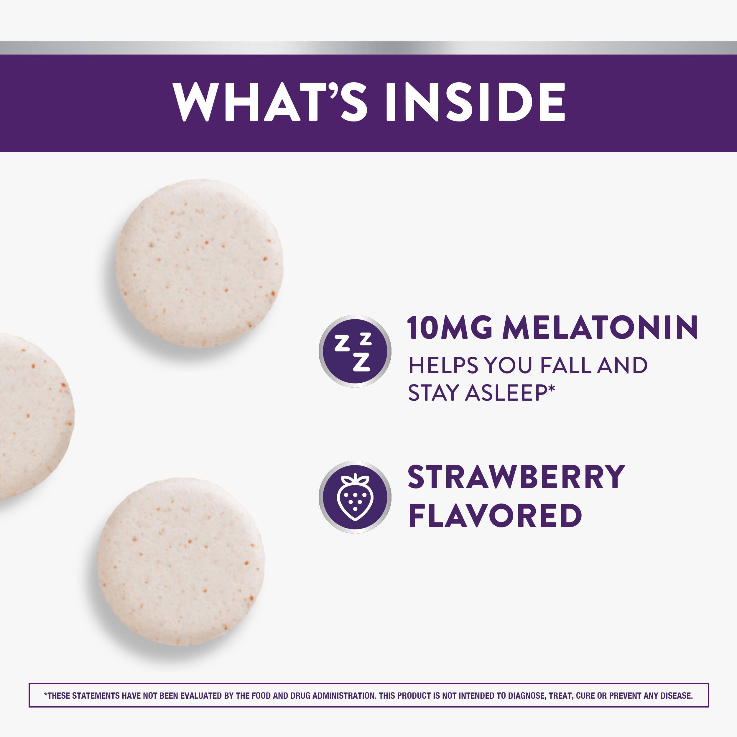 ZzzQuil PURE Zzzs Fast Dissolve Melatonin Tablets 10mg packaging