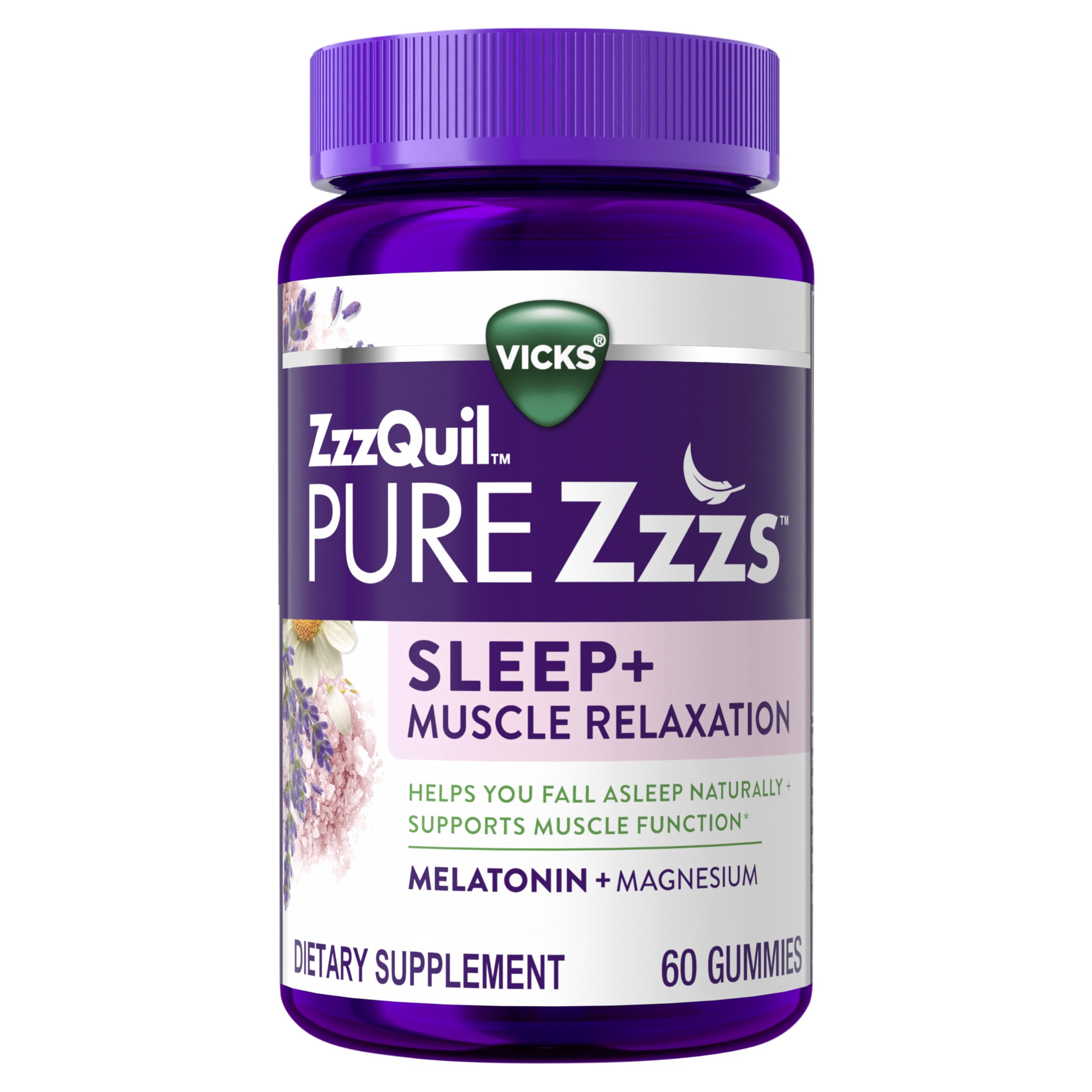 ZzzQuil Sleep Aid Gummies front view with packaging