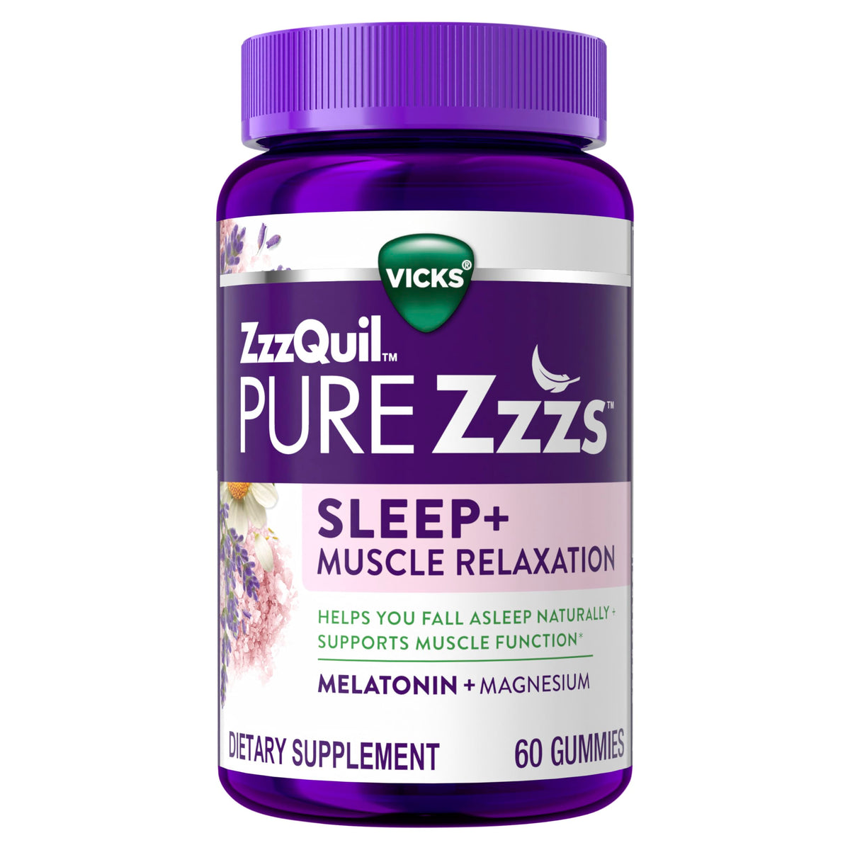 ZzzQuil Sleep Aid Gummies front view with packaging