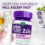 ZzzQuil Sleep Aid Gummies side view showing ingredients