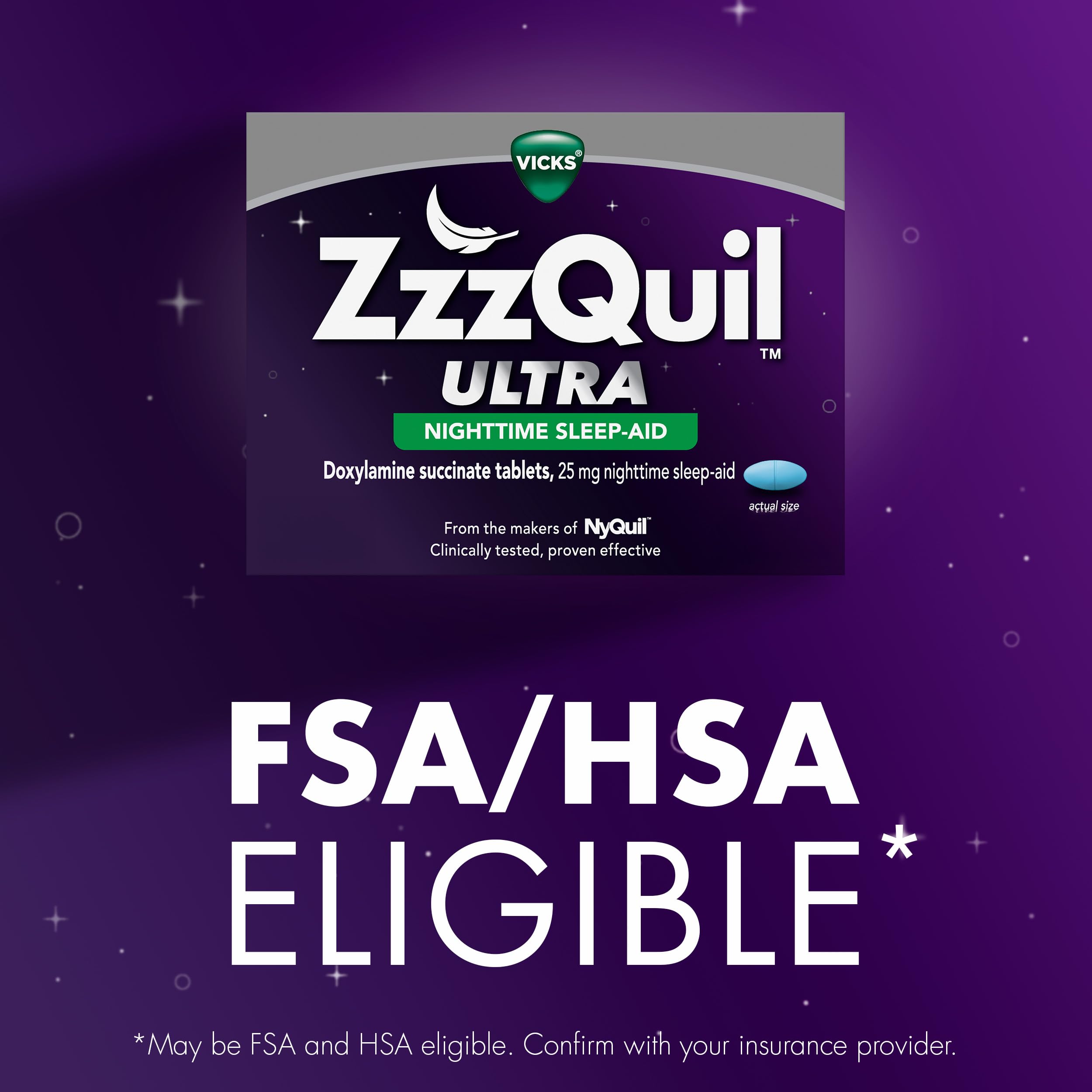 ZzzQuil Ultra Sleep Aid Tablets 48 Count with measuring spoon