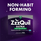 ZzzQuil Ultra Sleep Aid Tablets back view with ingredient list