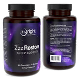 ZzzRight ZzzRestore label close-up